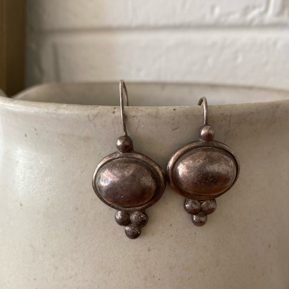 VINTAGE Silver 925 made in Mexico Earrings - Picture 3 of 6